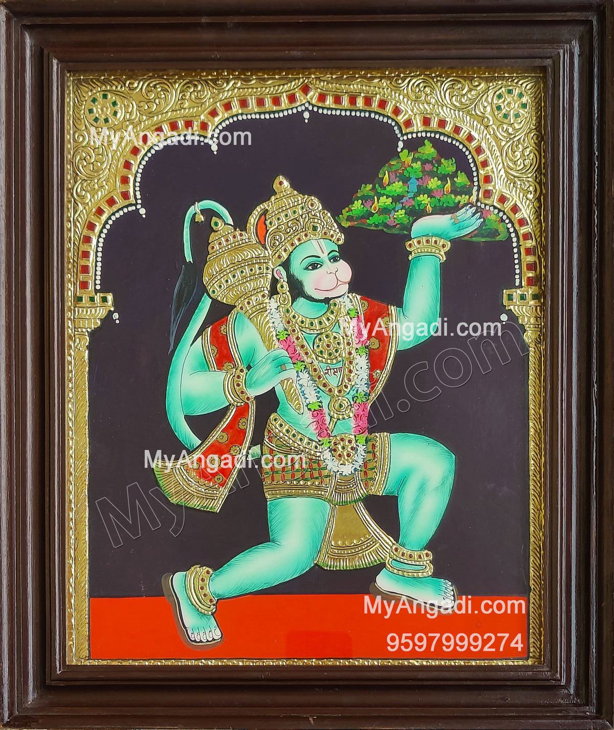 Hanuman Tanjore Painting