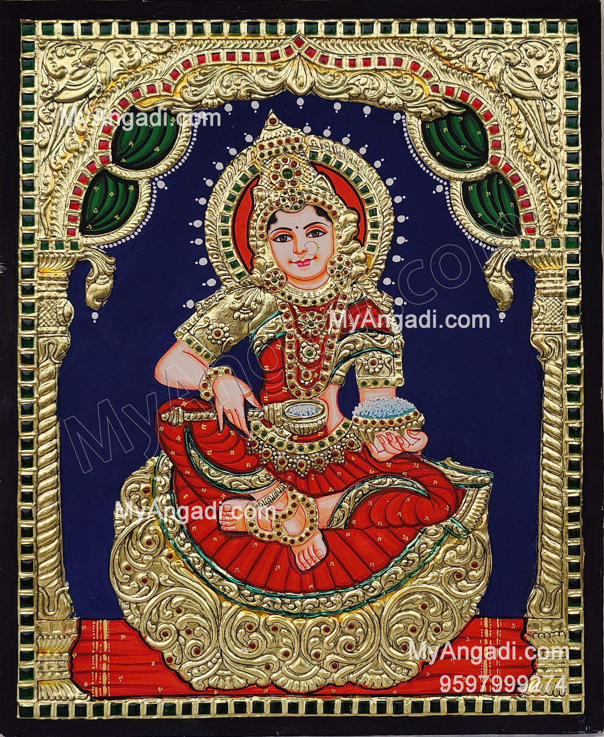 Annapoorani tanjore painting