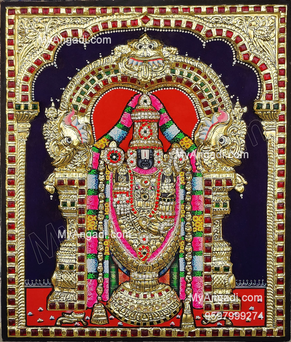 Balaji 3d Tanjore Painting