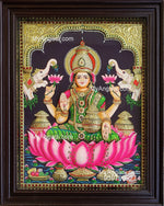 Gaja Lakshmi 3d Embossed Tanjore Painting