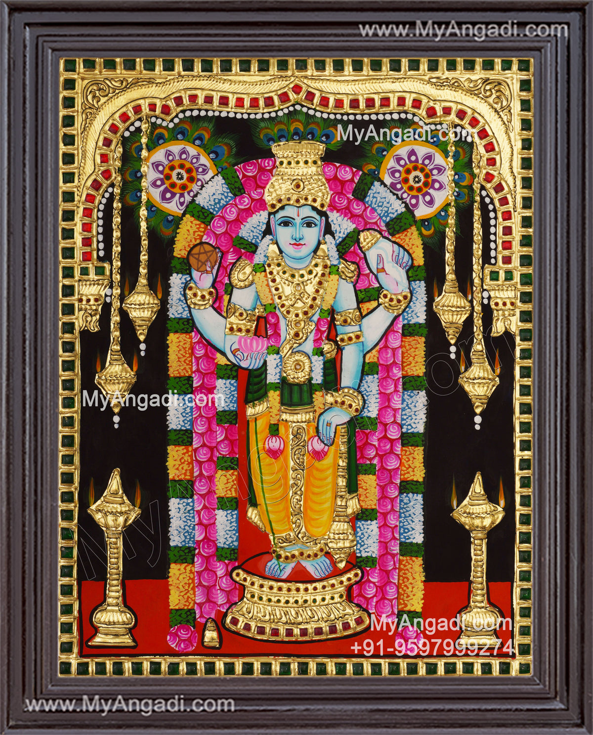Guruvayurappan Tanjore Painting