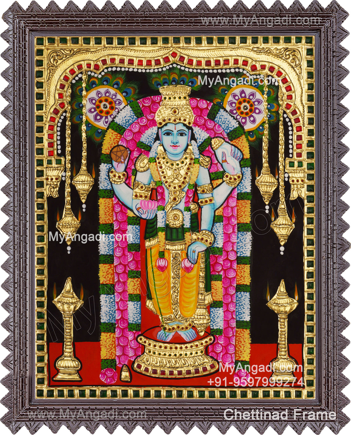 Guruvayurappan Tanjore Painting