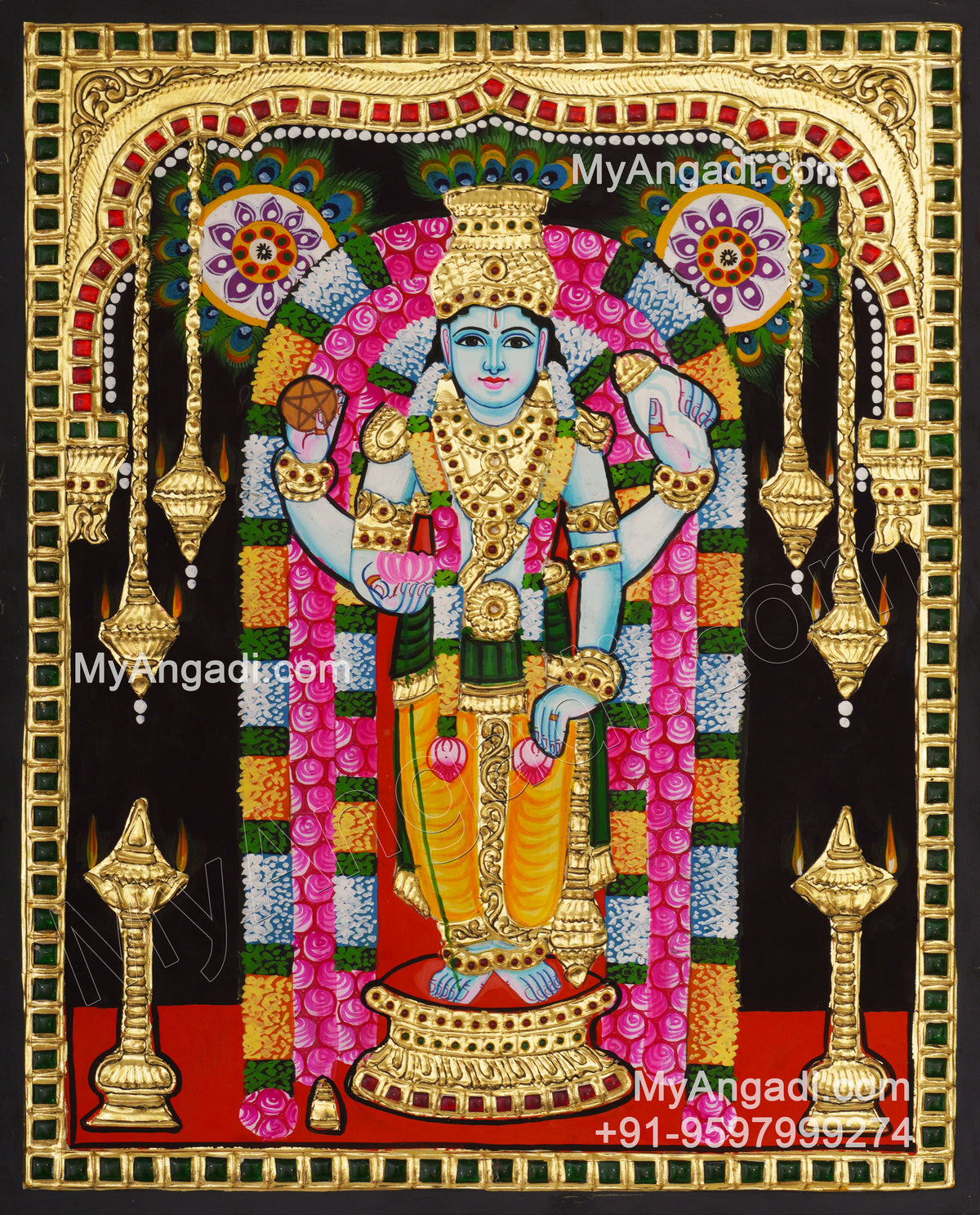 Guruvayurappan Tanjore Painting