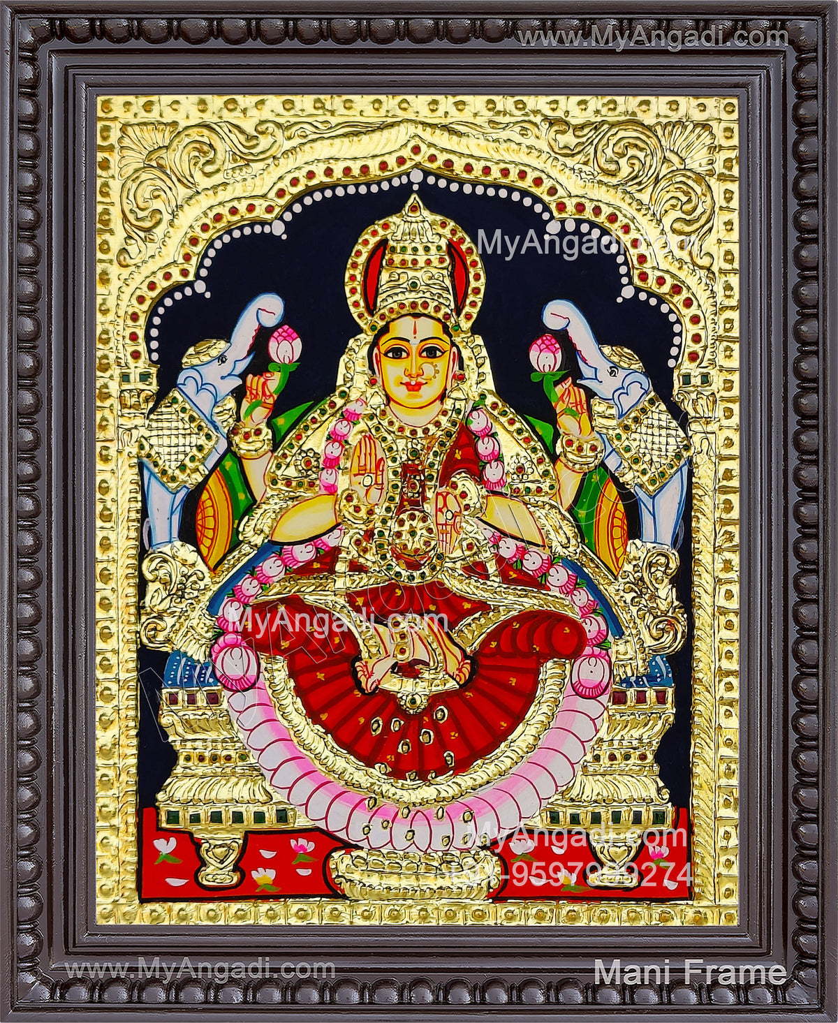 Gajalakshmi Tanjore Painting