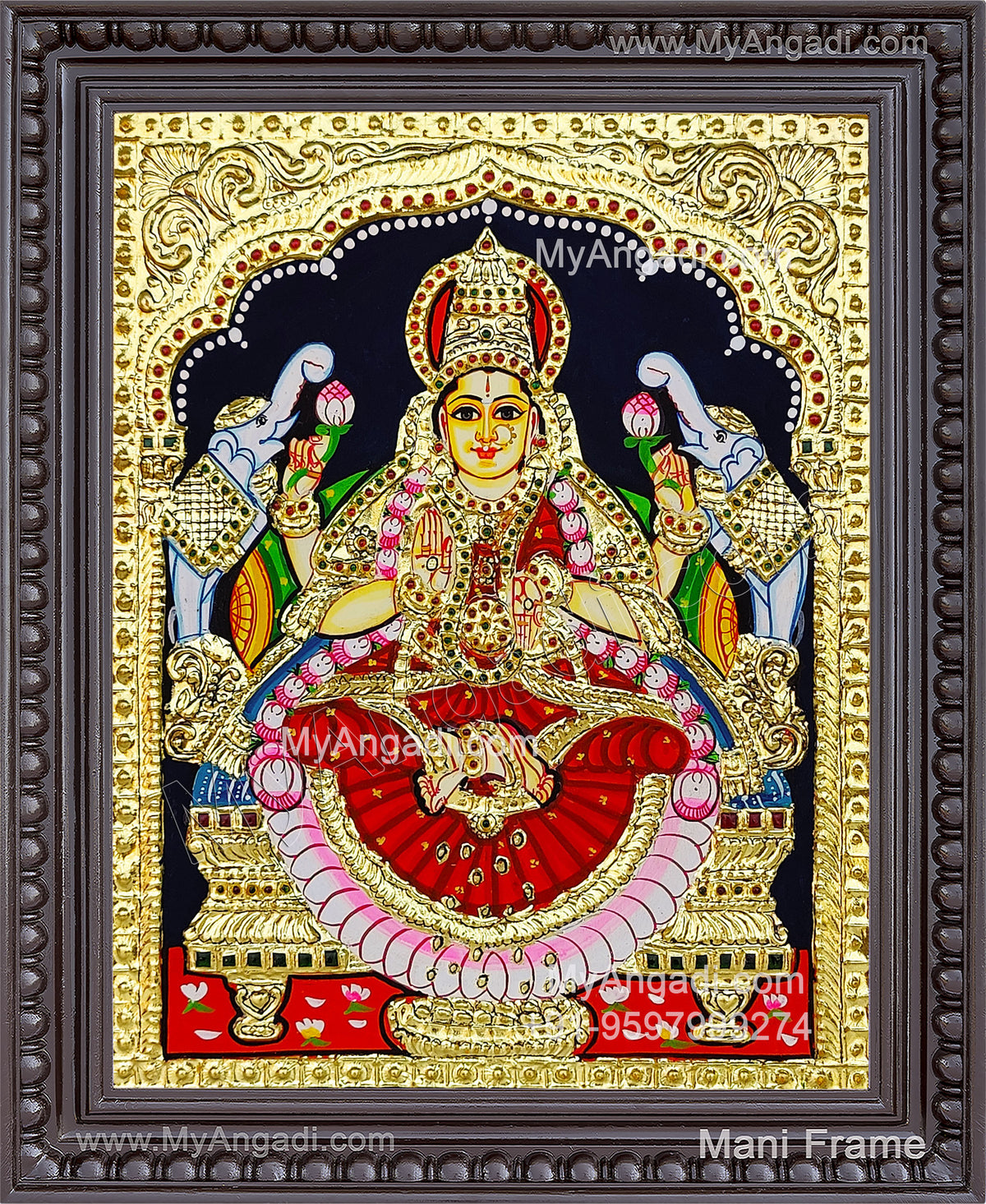 Gajalakshmi Tanjore Painting