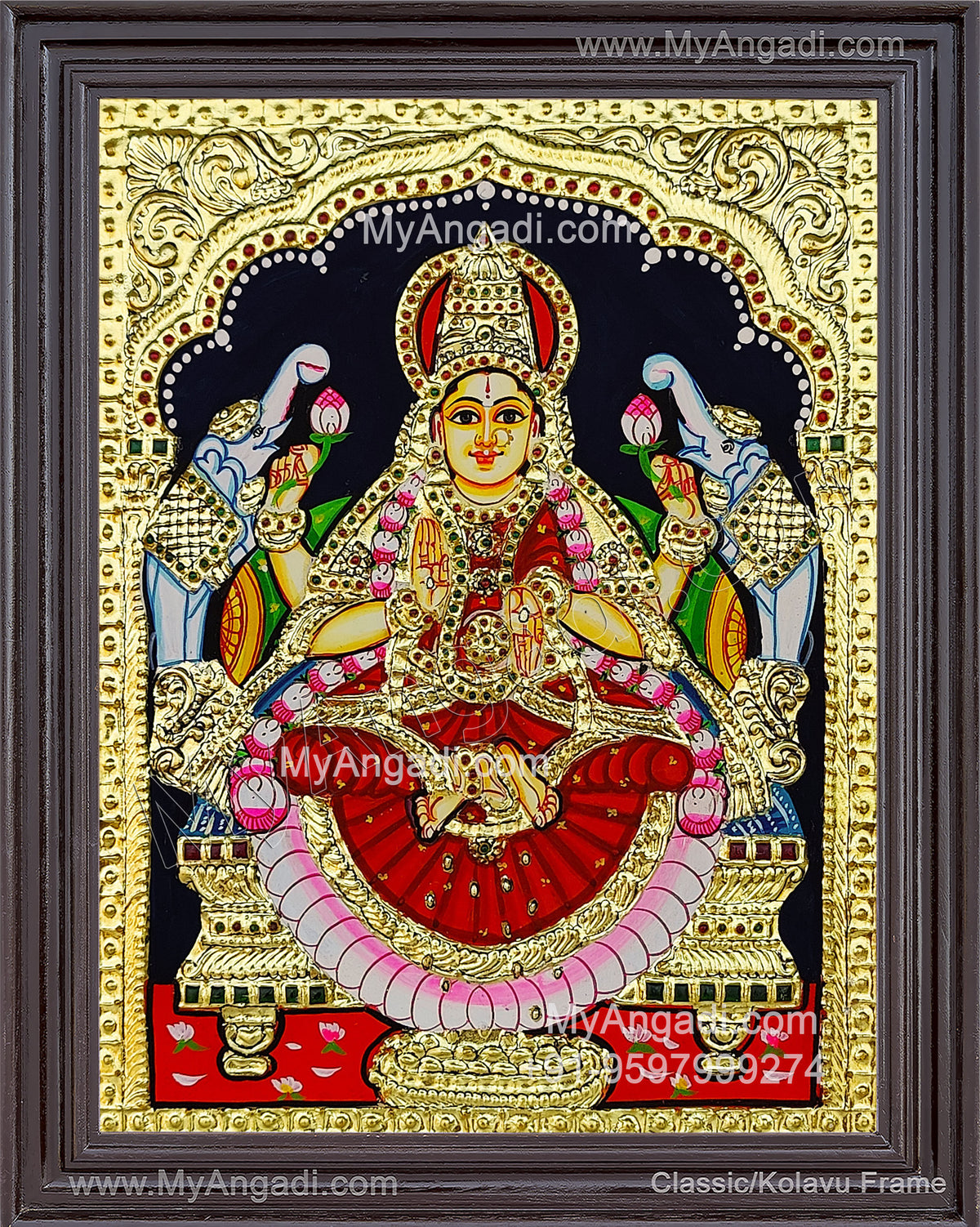 Gajalakshmi Tanjore Painting