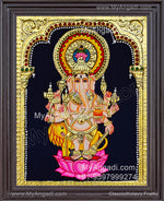 Kan Drishti Ganapathi Tanjore Painting