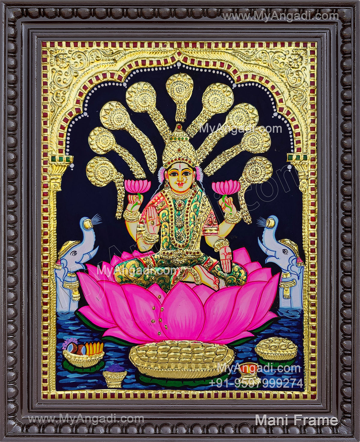 Gajalakshmi Tanjore Painting