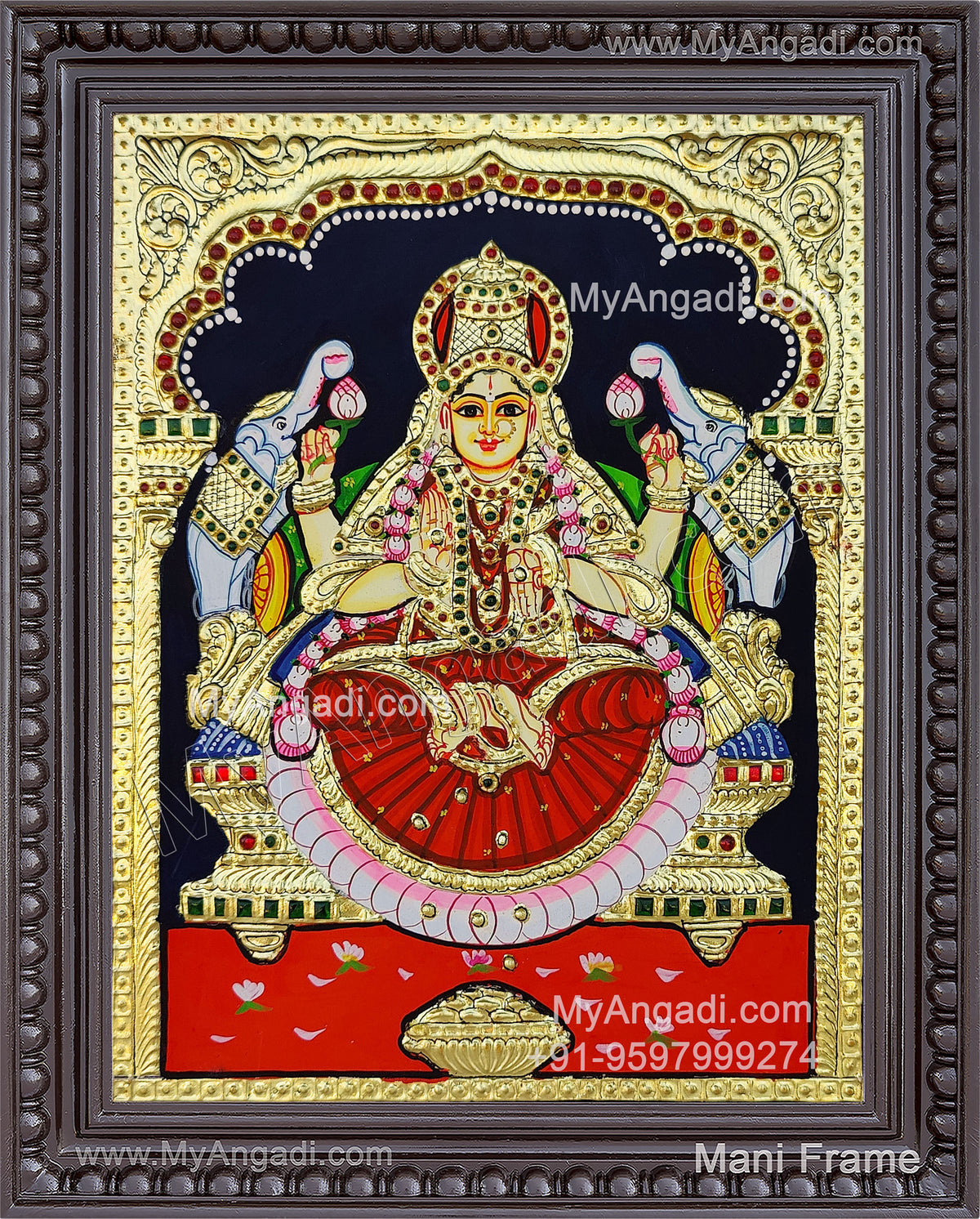 Gajalakshmi Tanjore Painting