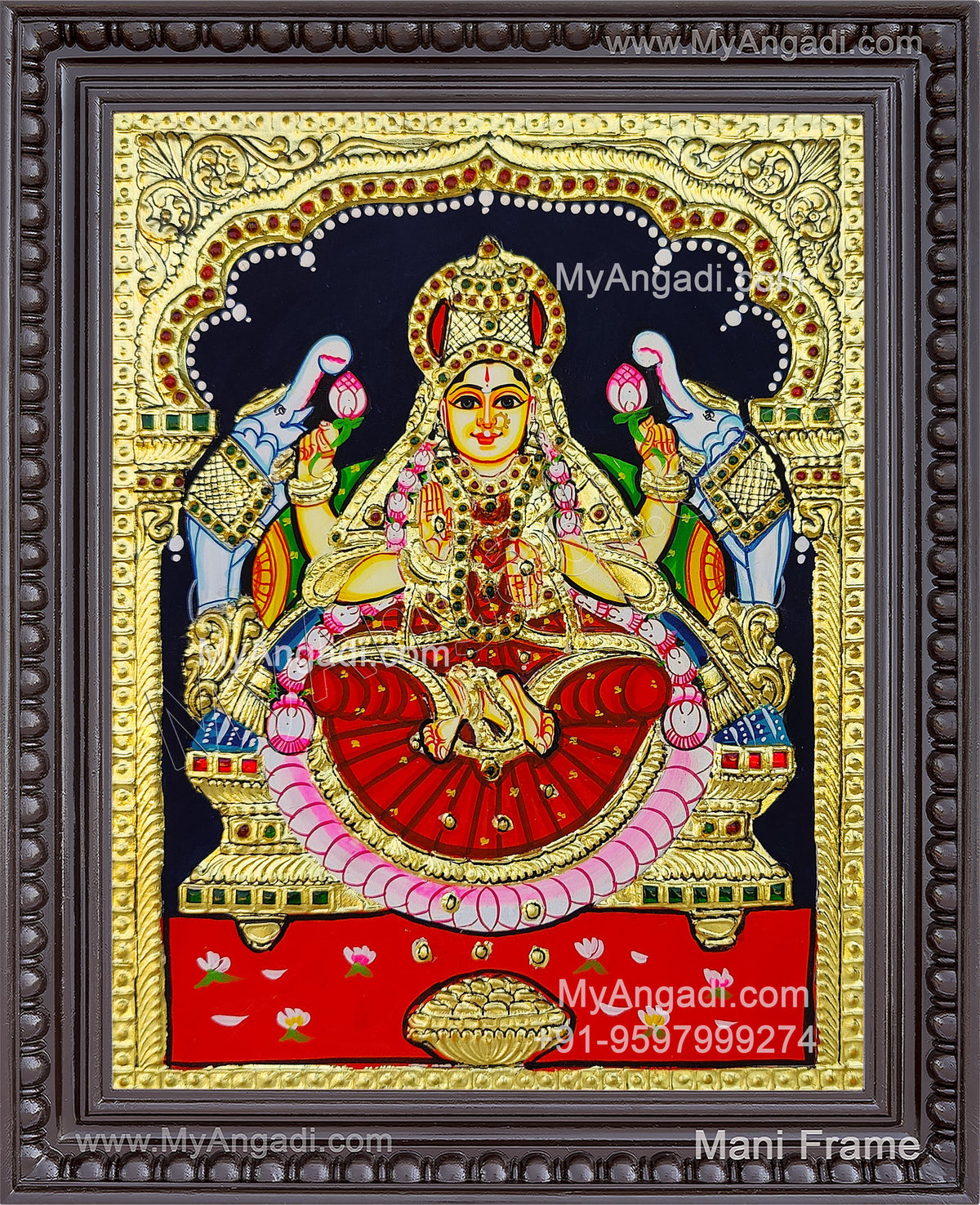 Gajalakshmi Tanjore Painting