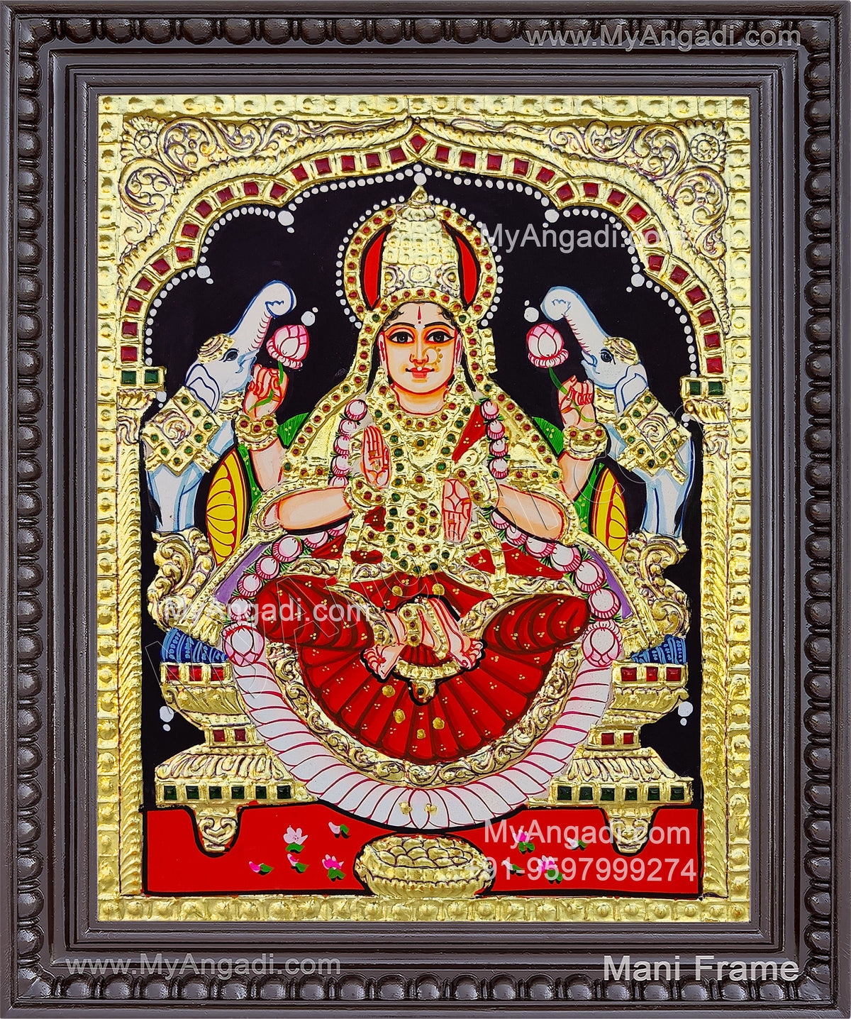Gajalakshmi Tanjore Painting