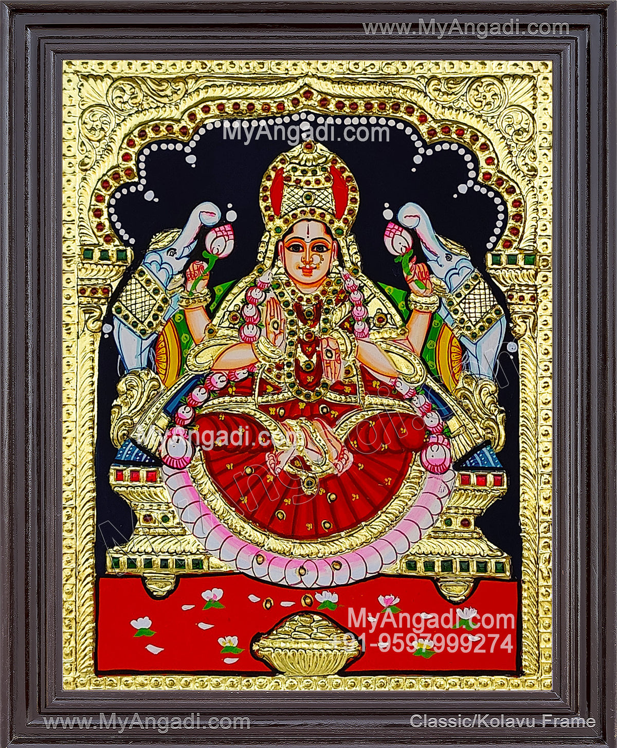 Gajalakshmi Tanjore Painting