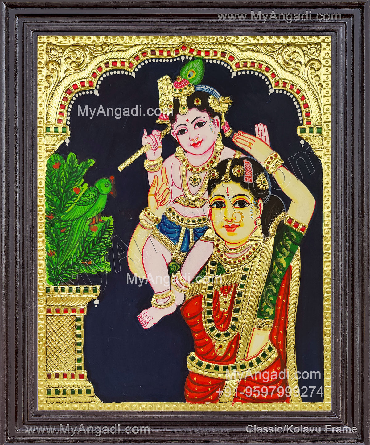 Yasoda Krishna Tanjore Painting