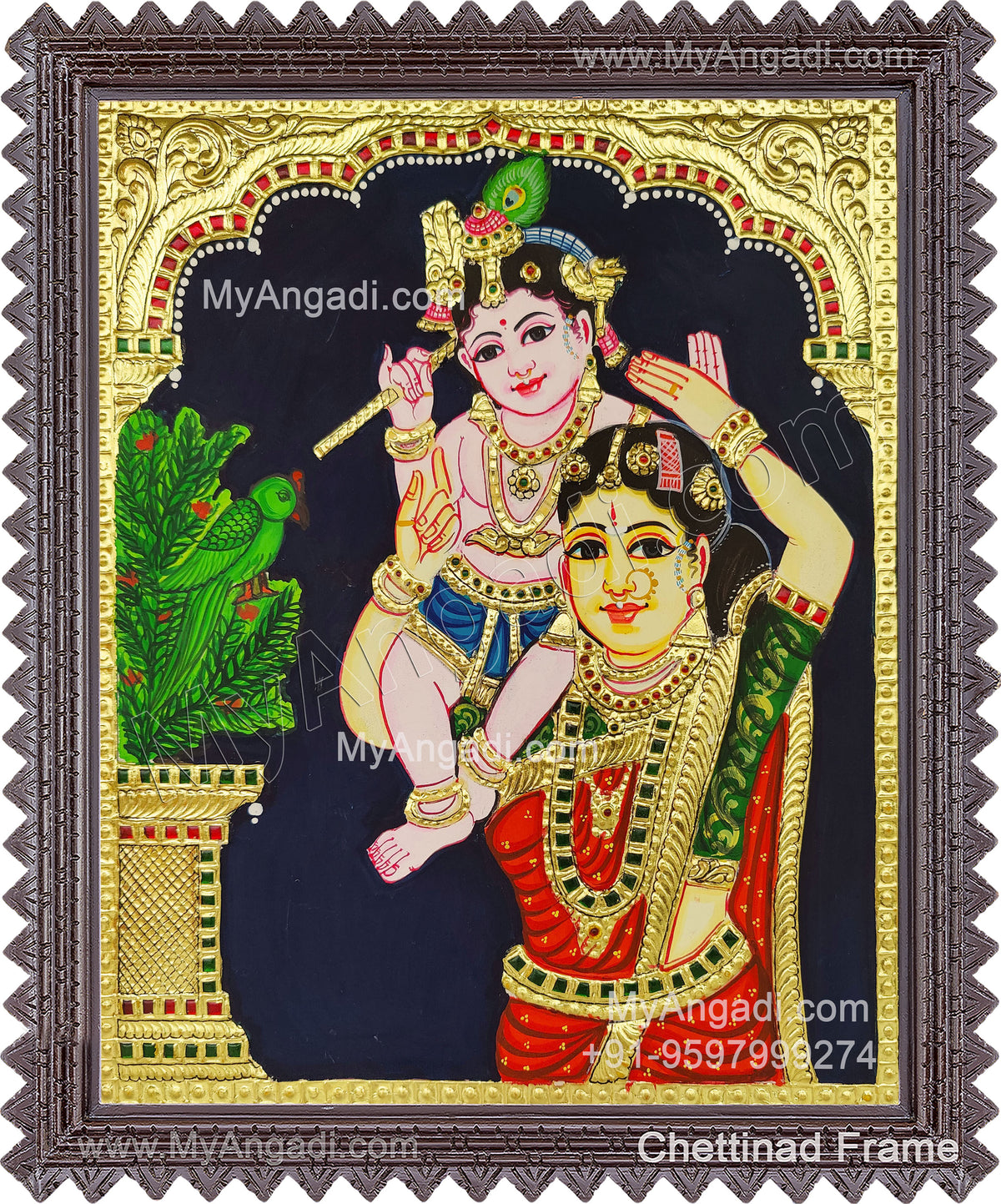 Yasoda Krishna Tanjore Painting
