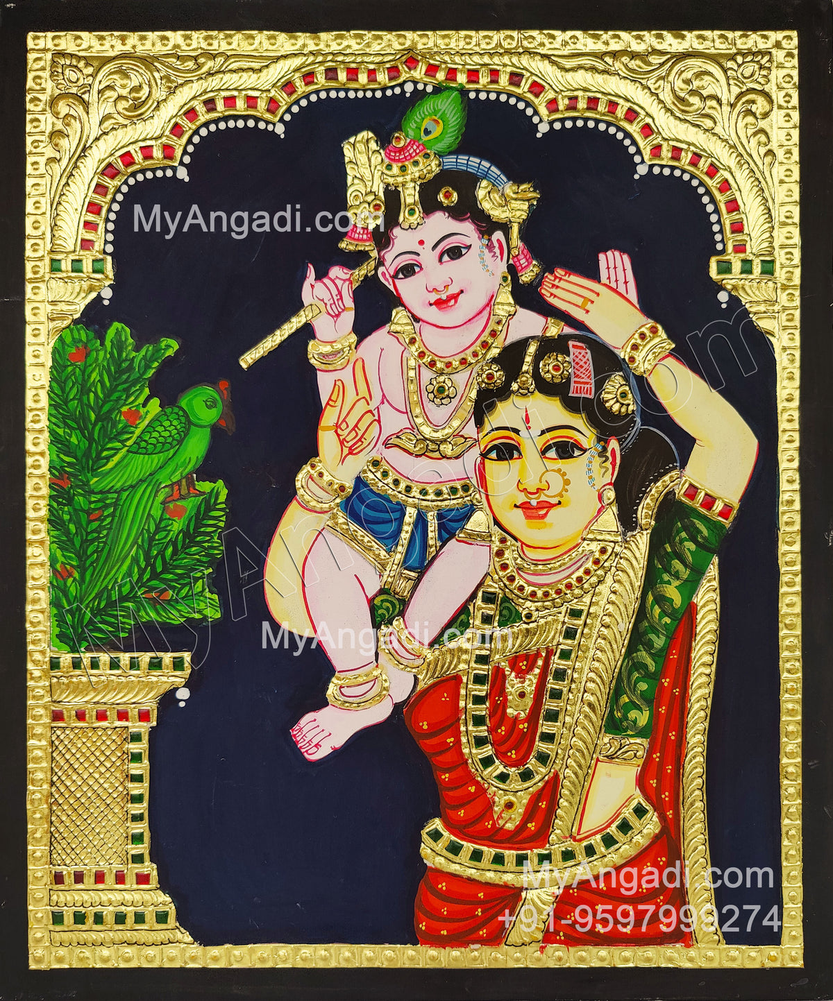 Yasoda Krishna Tanjore Painting