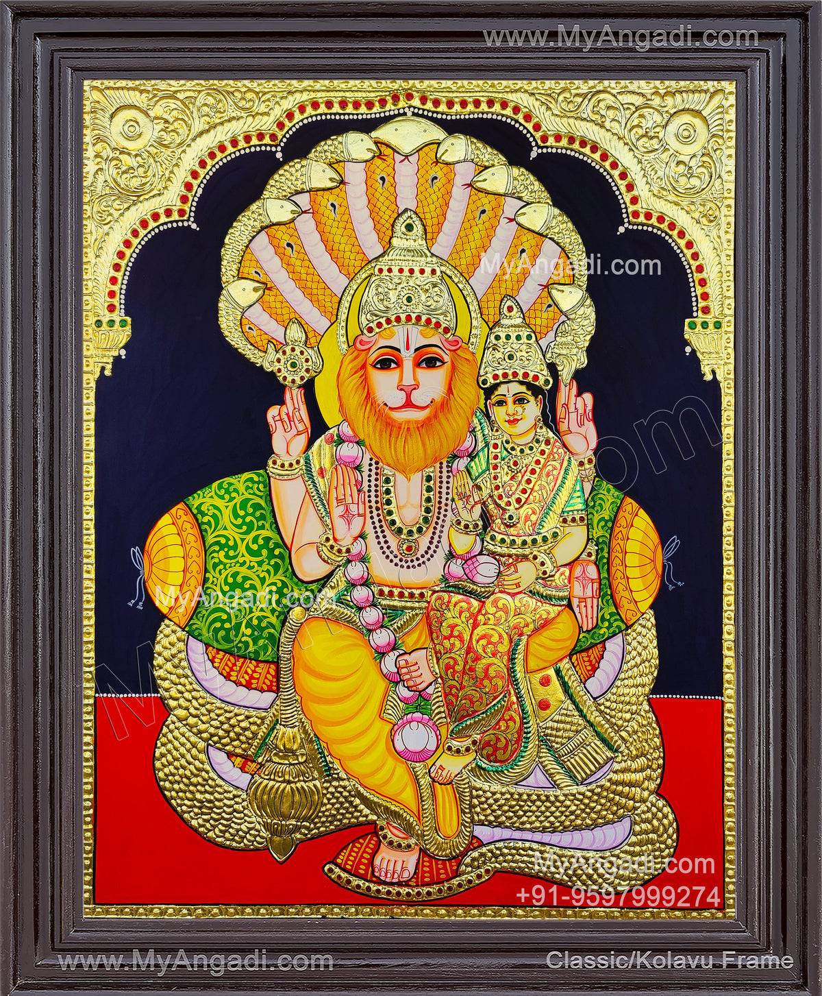 Lakshmi Narasimmar Tanjore Painting