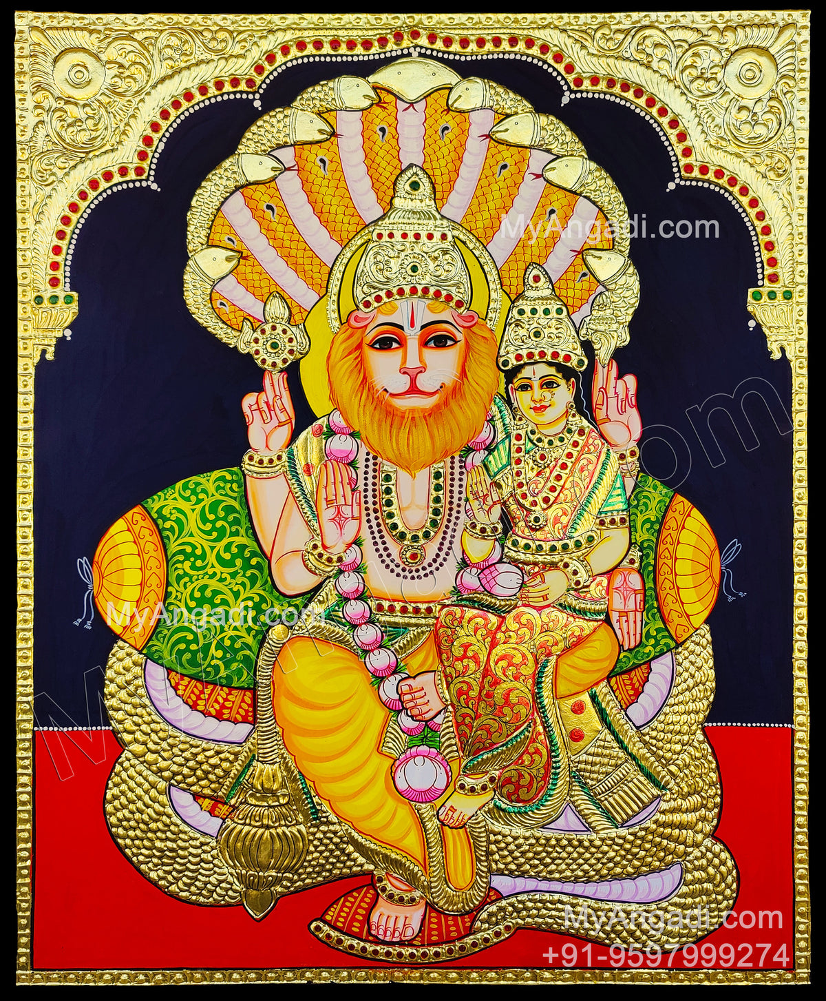 Lakshmi Narasimmar Tanjore Painting