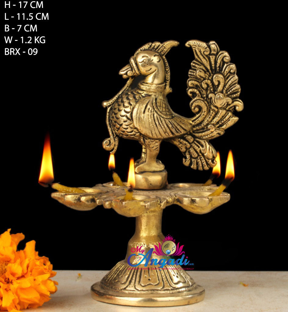 Brass Swam Lamp