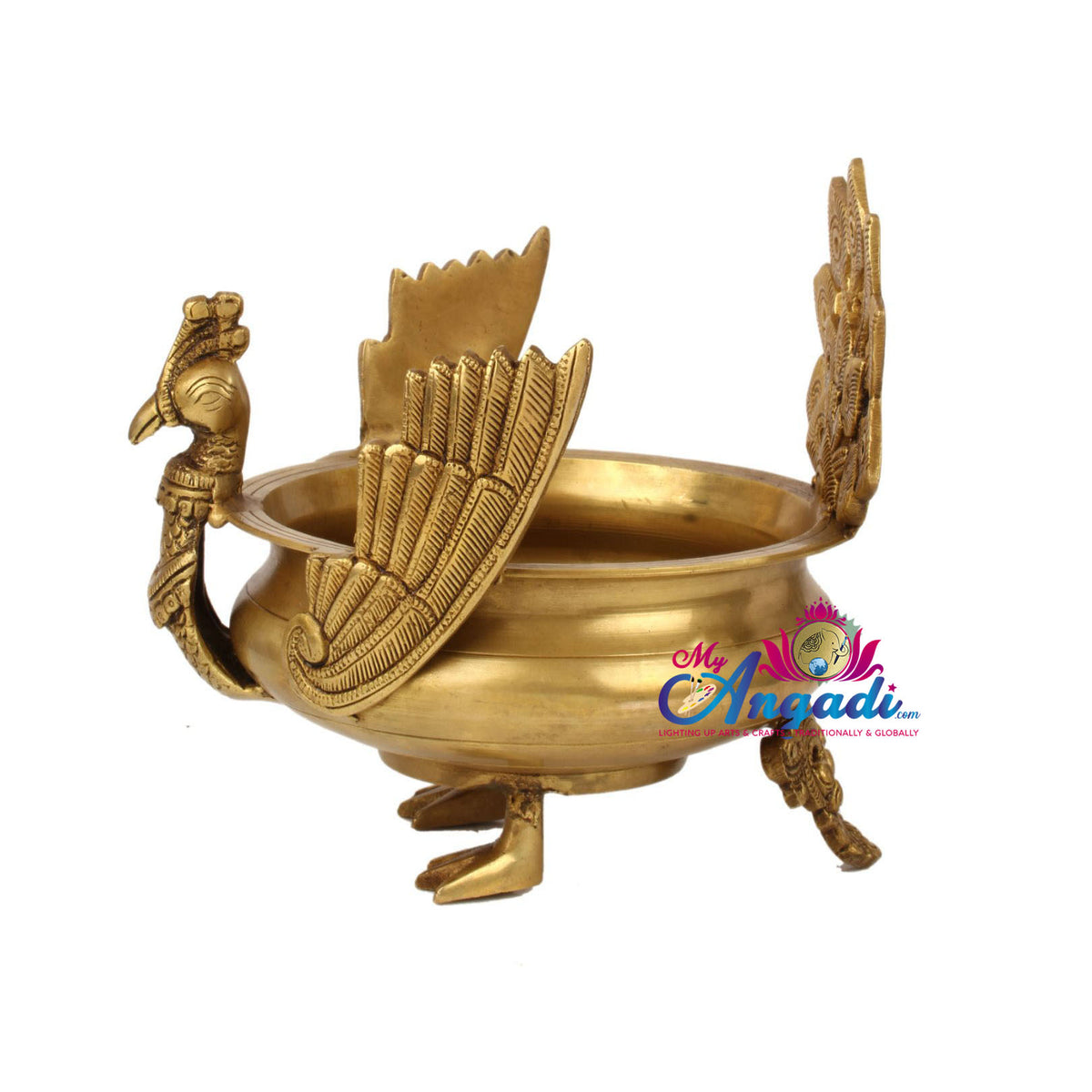 Brass Peacock Uruli