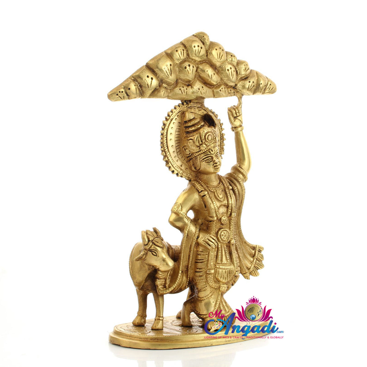 Kovadhana Krishna Brass Statue