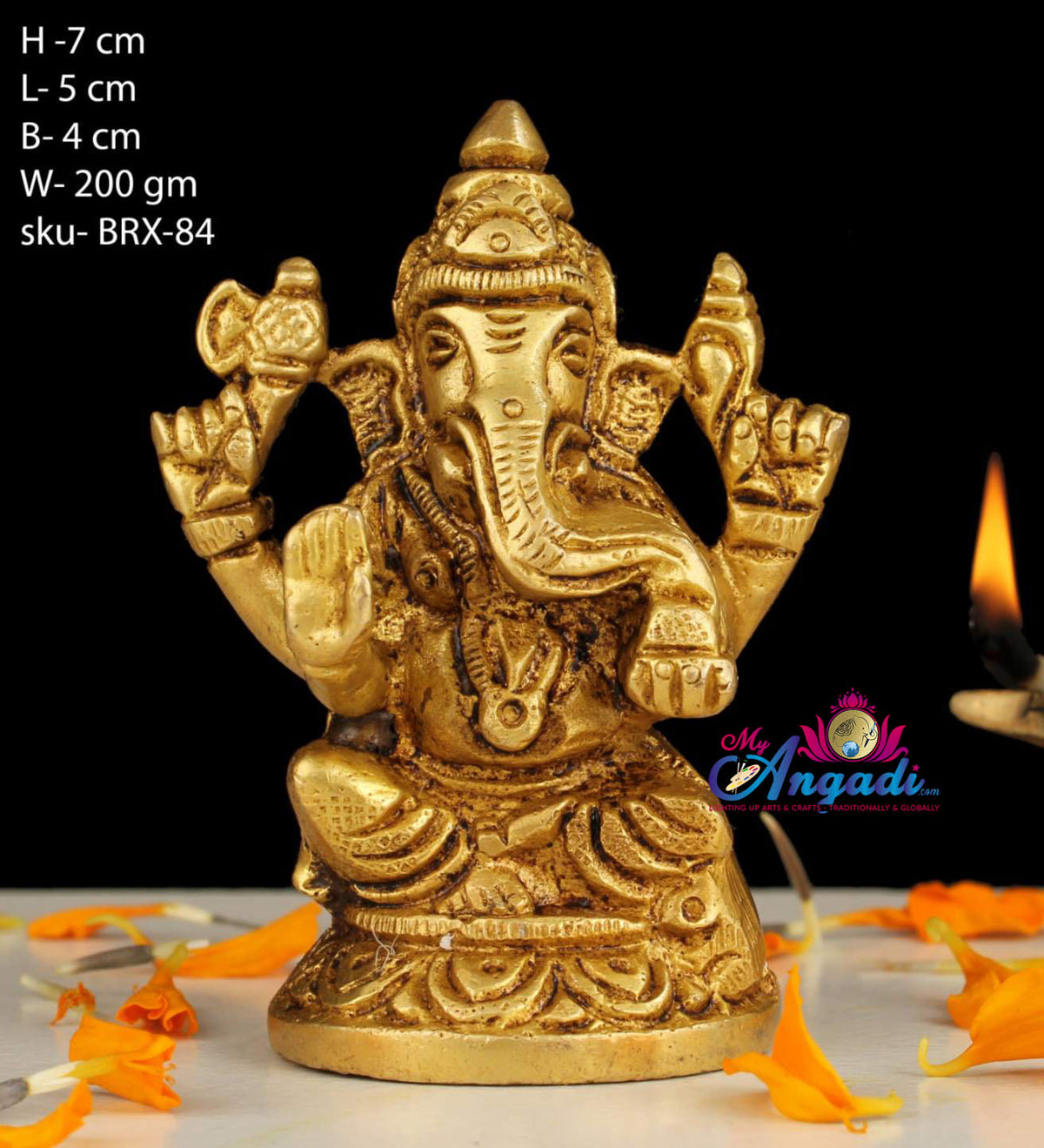 Ganesha Brass Statue