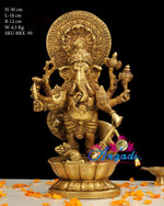 Kanthrishti Ganesha Brass Statue