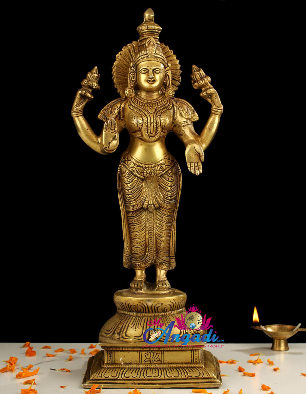 Lakshmi Brass Statue