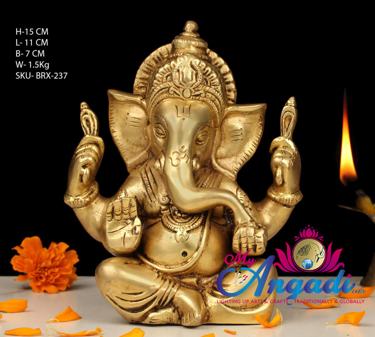 Ganesha Brass Statue