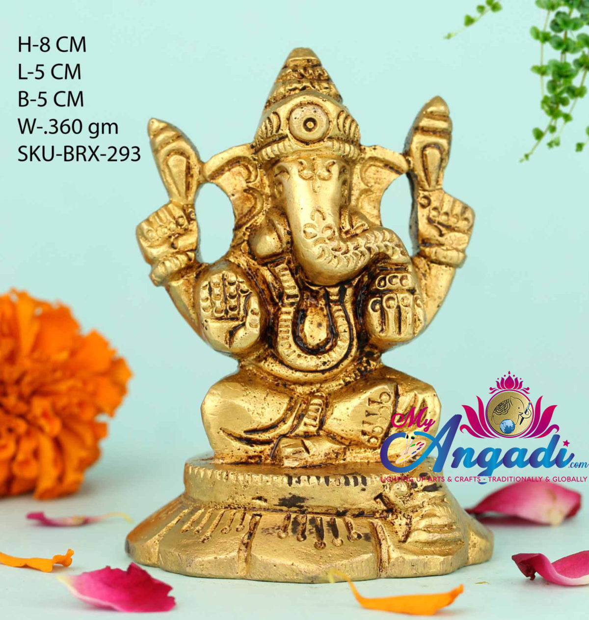Ganesha Brass Statue