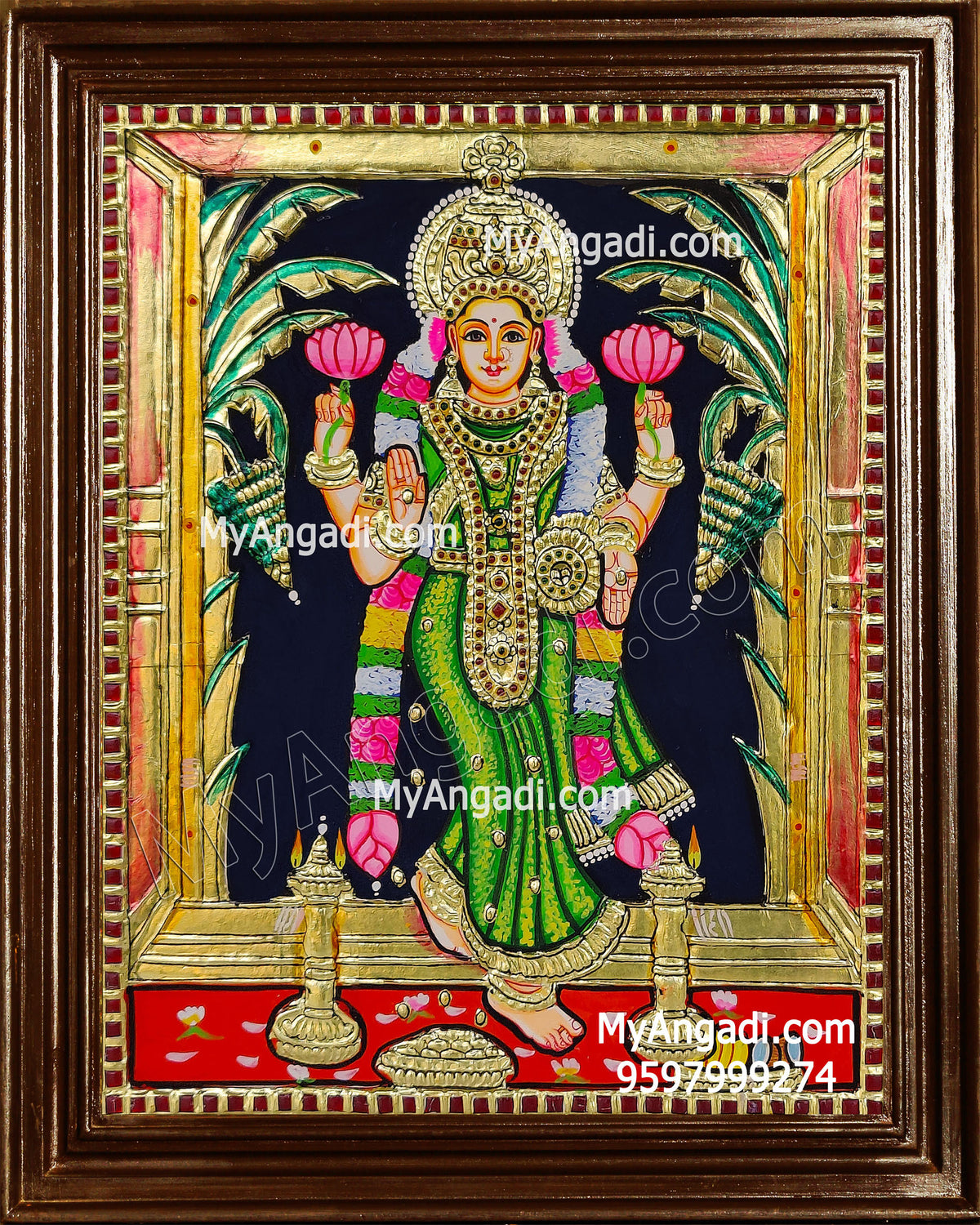 Grahalakshmi Tanjore Painting