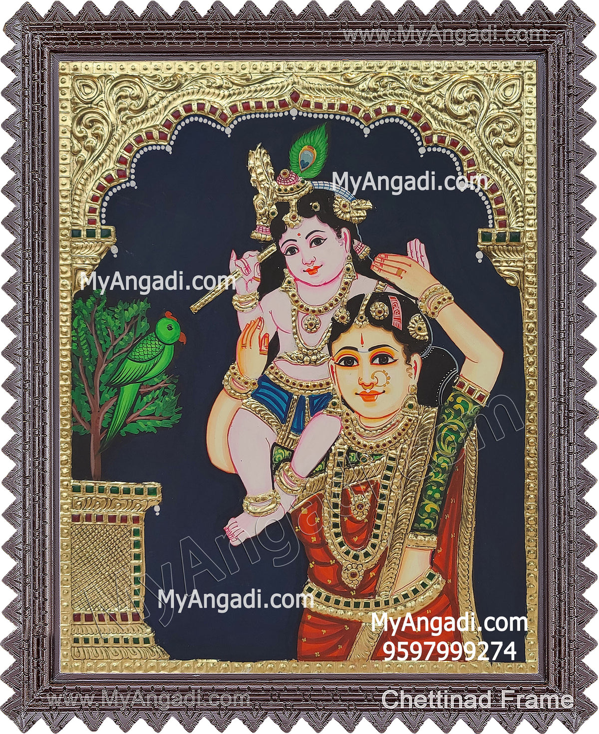 Yasodha Krishna Tanjore Painting