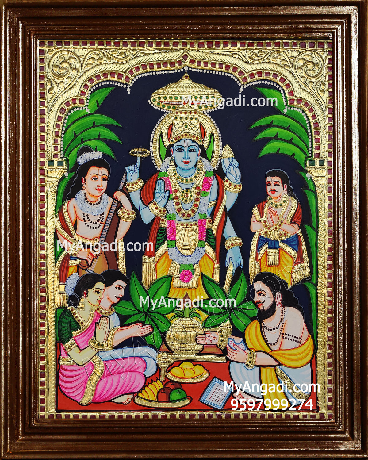 Sathya Narayana Swami Tanjore Painting