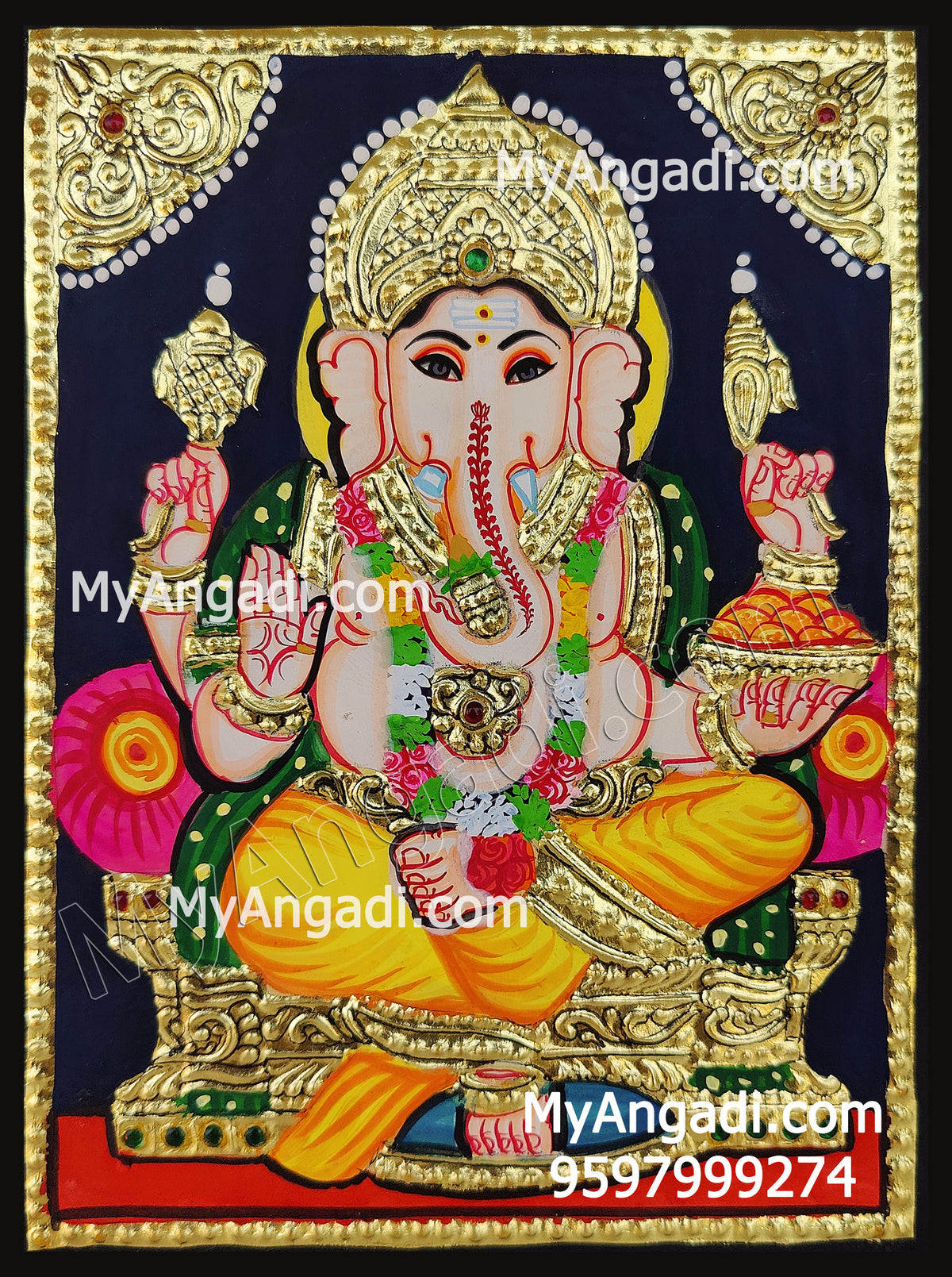 Ganesha Tanjore Painting