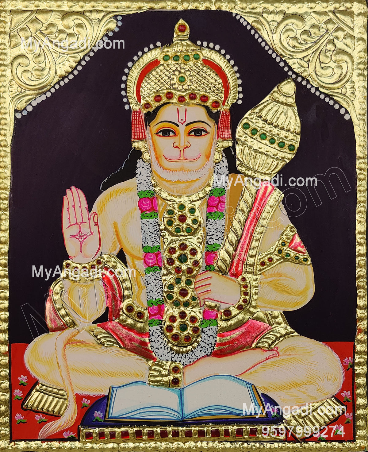 Hanuman Tanjore Painting