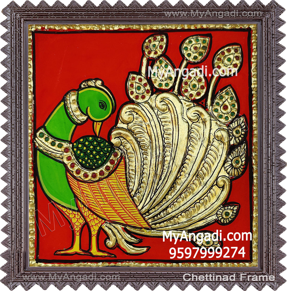 Peacock Tanjore Painting