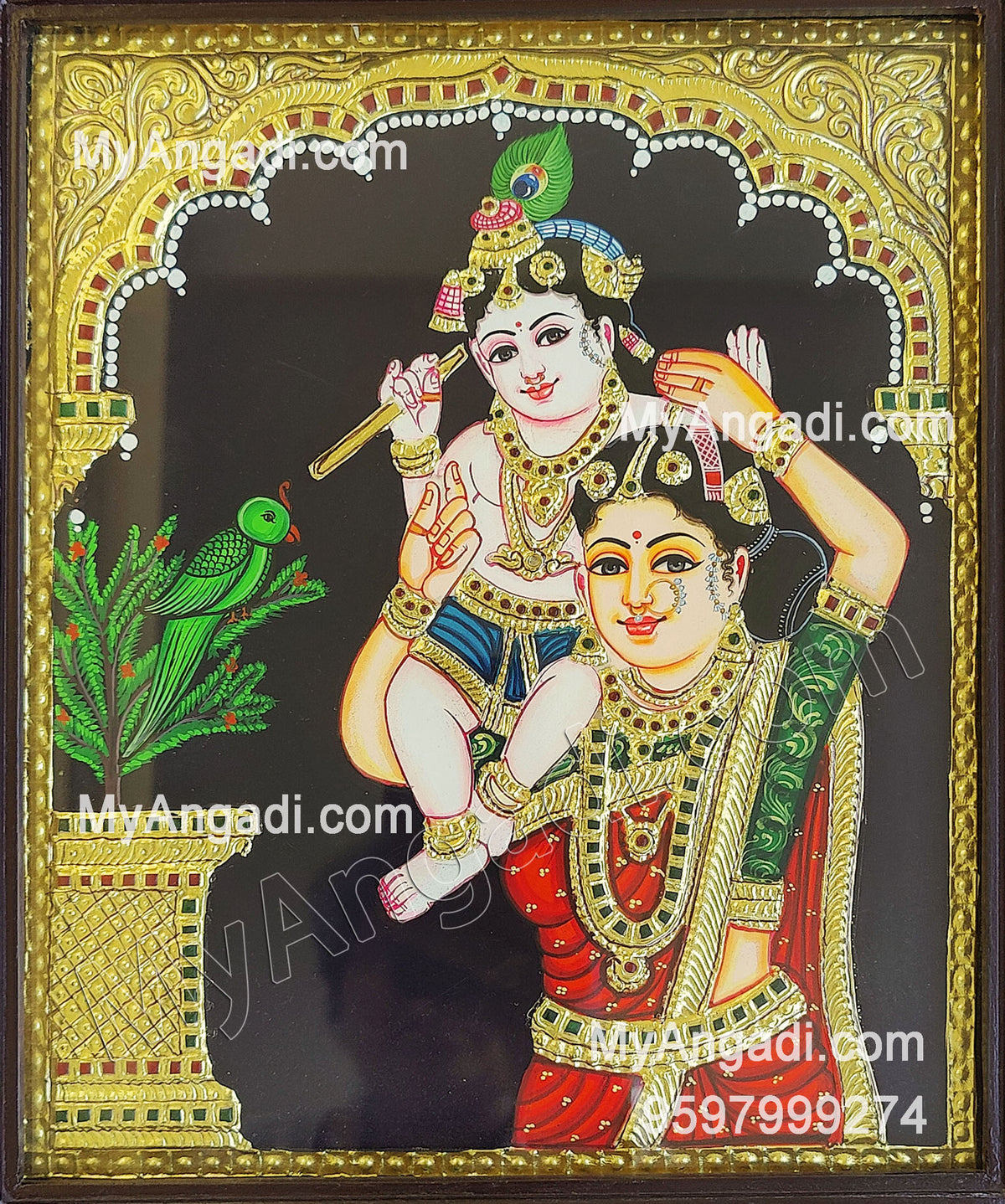 Yasodha Krishna Tanjore Painting