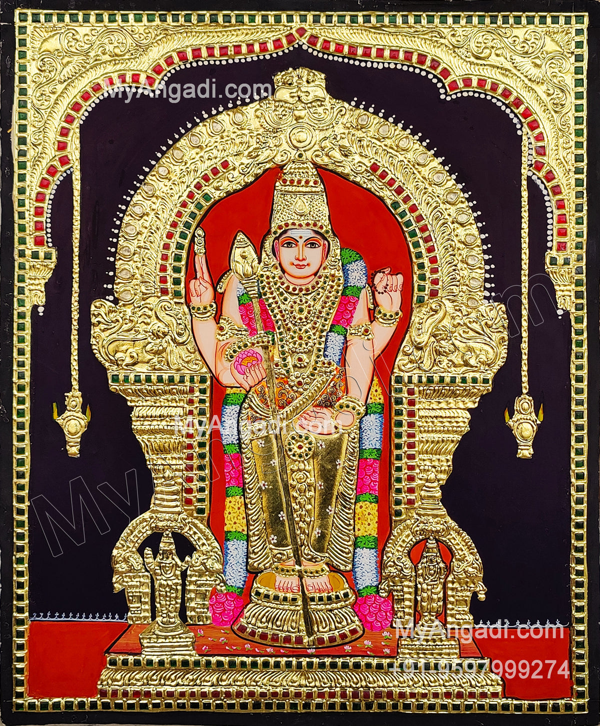 Thiruchendhur Murugan Tanjore Painting