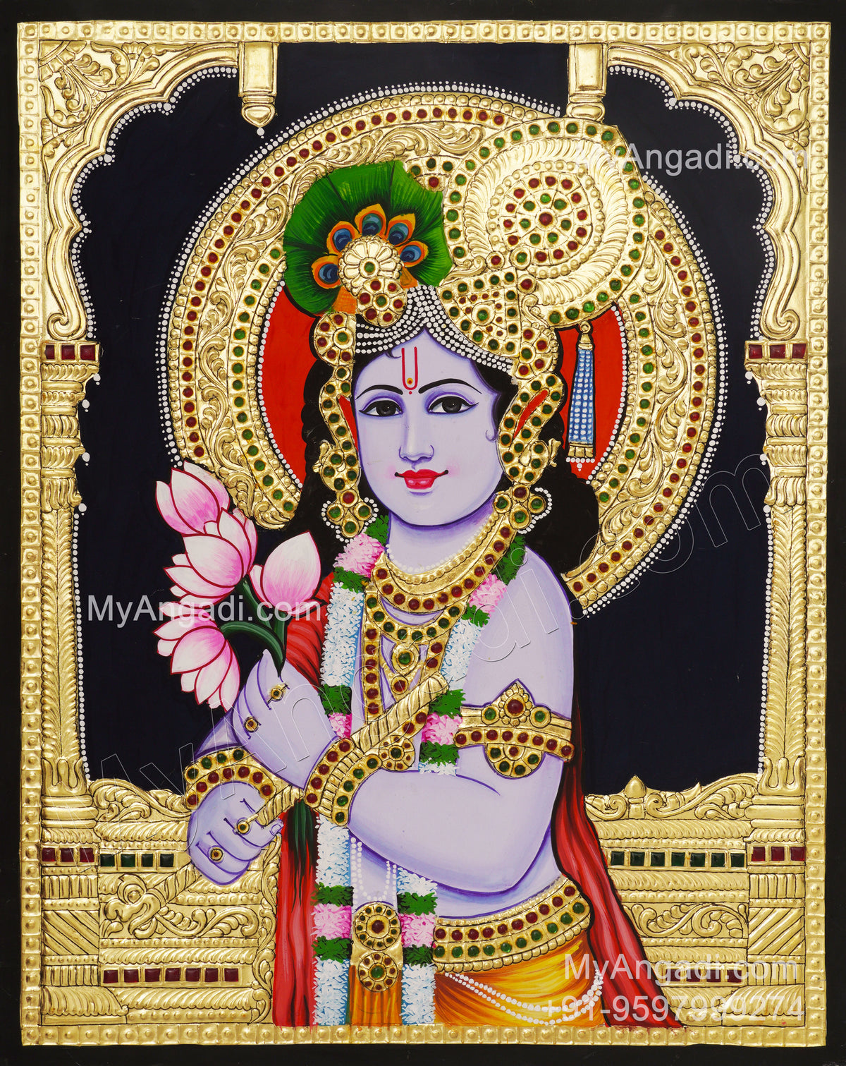 Krishna Tanjore Painting