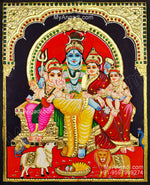 Shivan Family Tanjore Painting