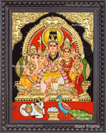 Shivan Family Tanjore Painting