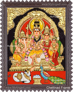 Shivan Family Tanjore Painting
