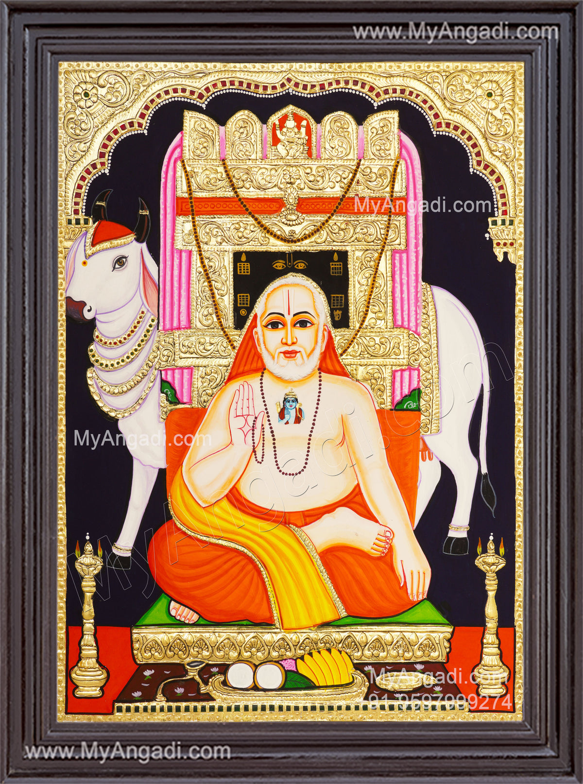 Ragavendra Tanjore Painting, Saint Tanjore Painting