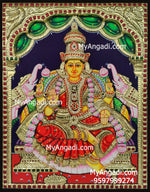 Gajalakshmi 3d Embossed Tanjore Painting