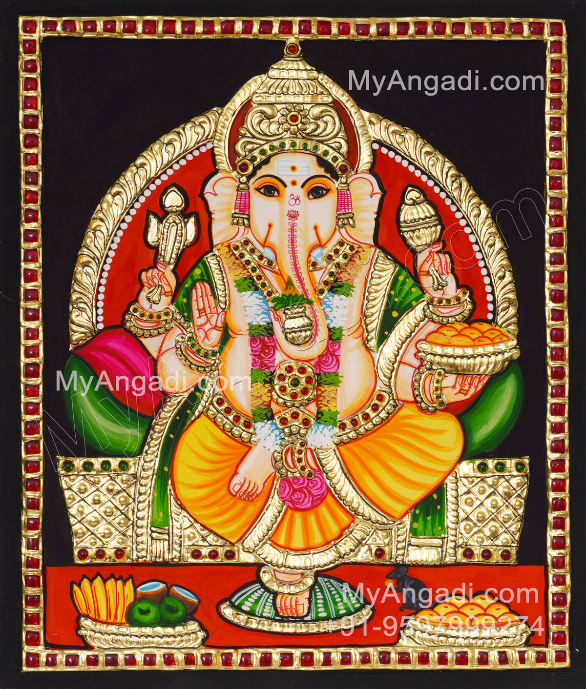 Ganapathi Tanjore Painting 
