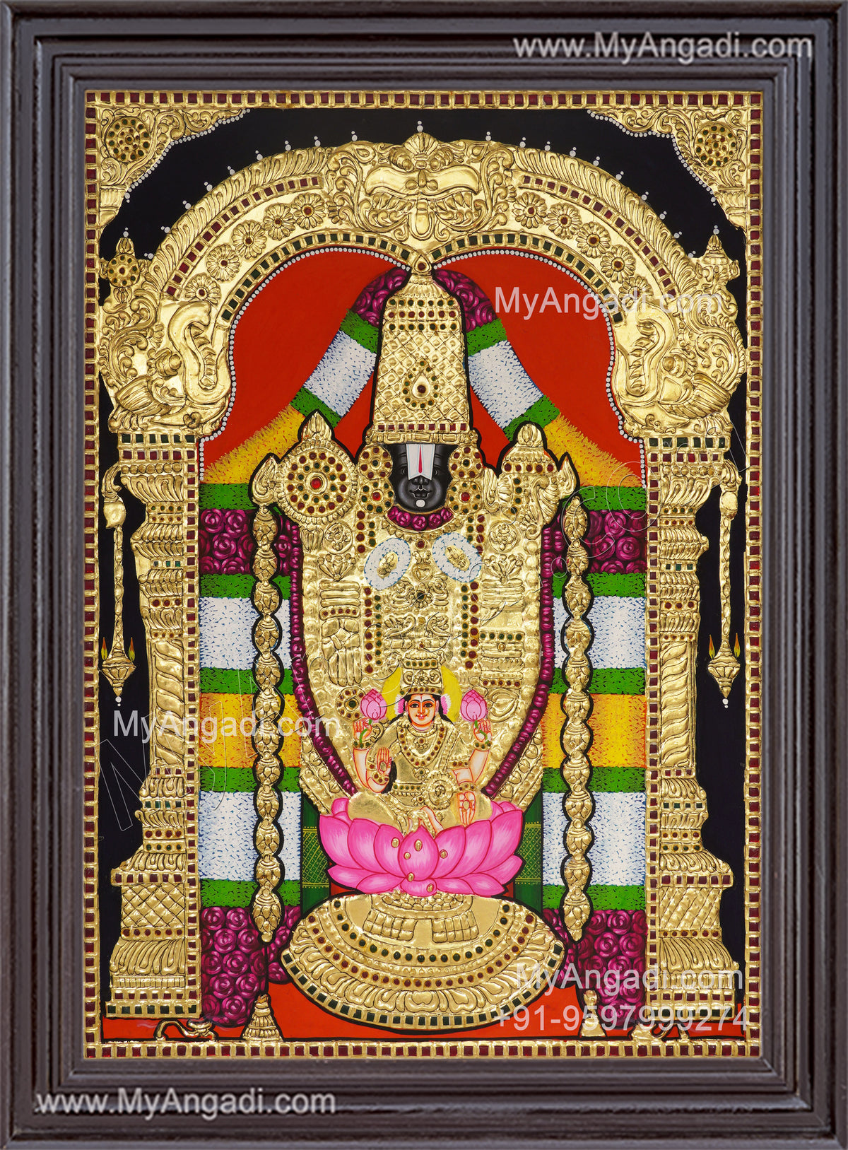 Balaji Lakshmi Tanjore Painting