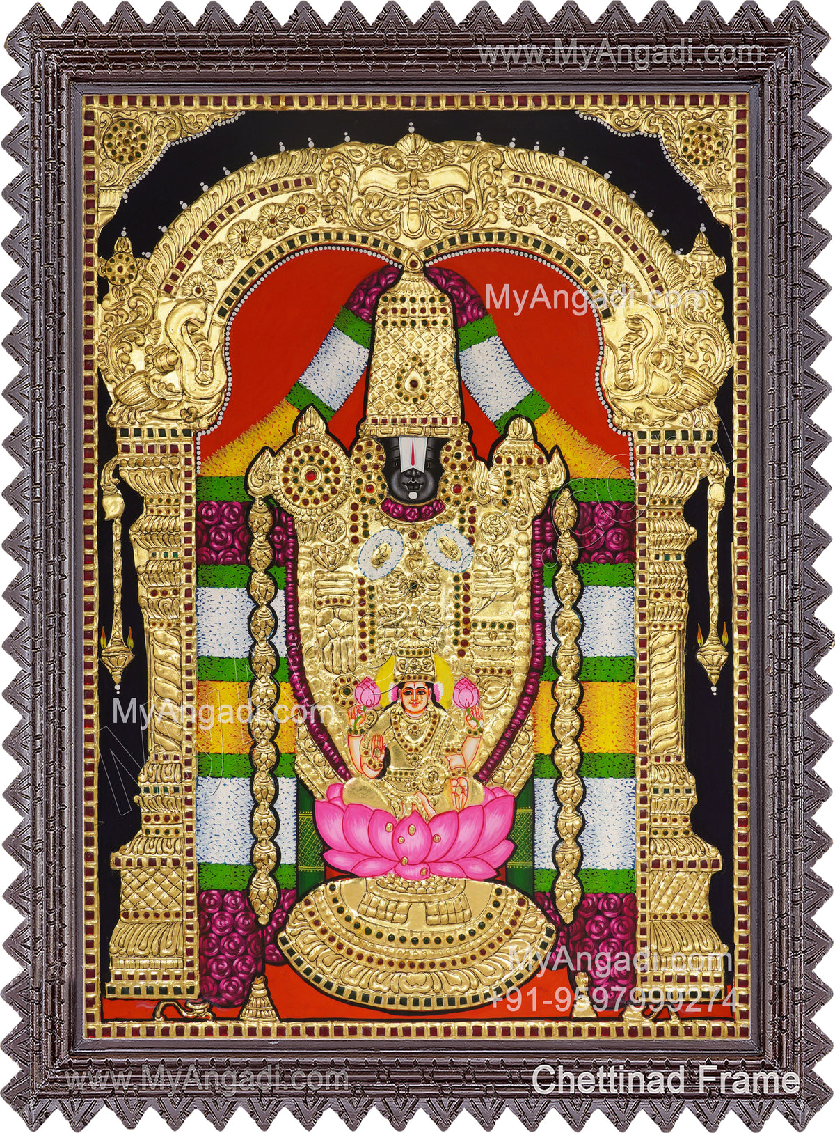 Balaji Lakshmi Tanjore Painting