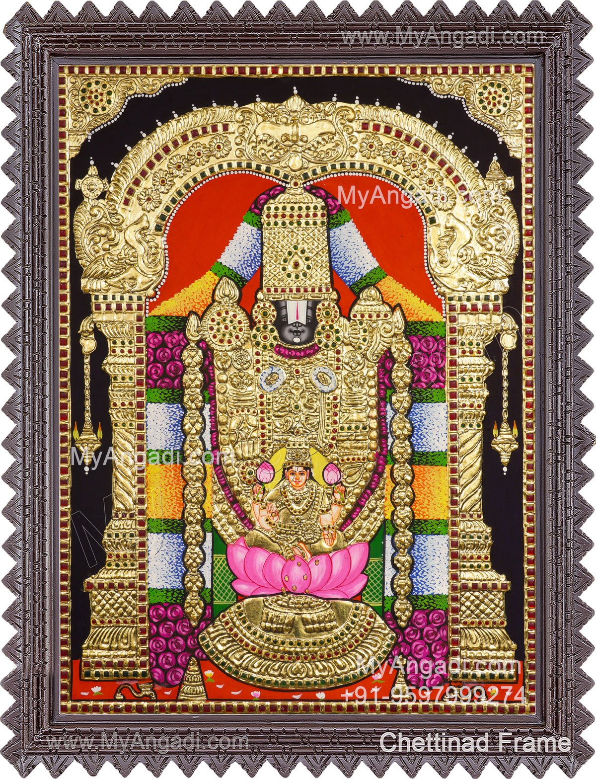 Balaji Lakshmi Tanjore Painting