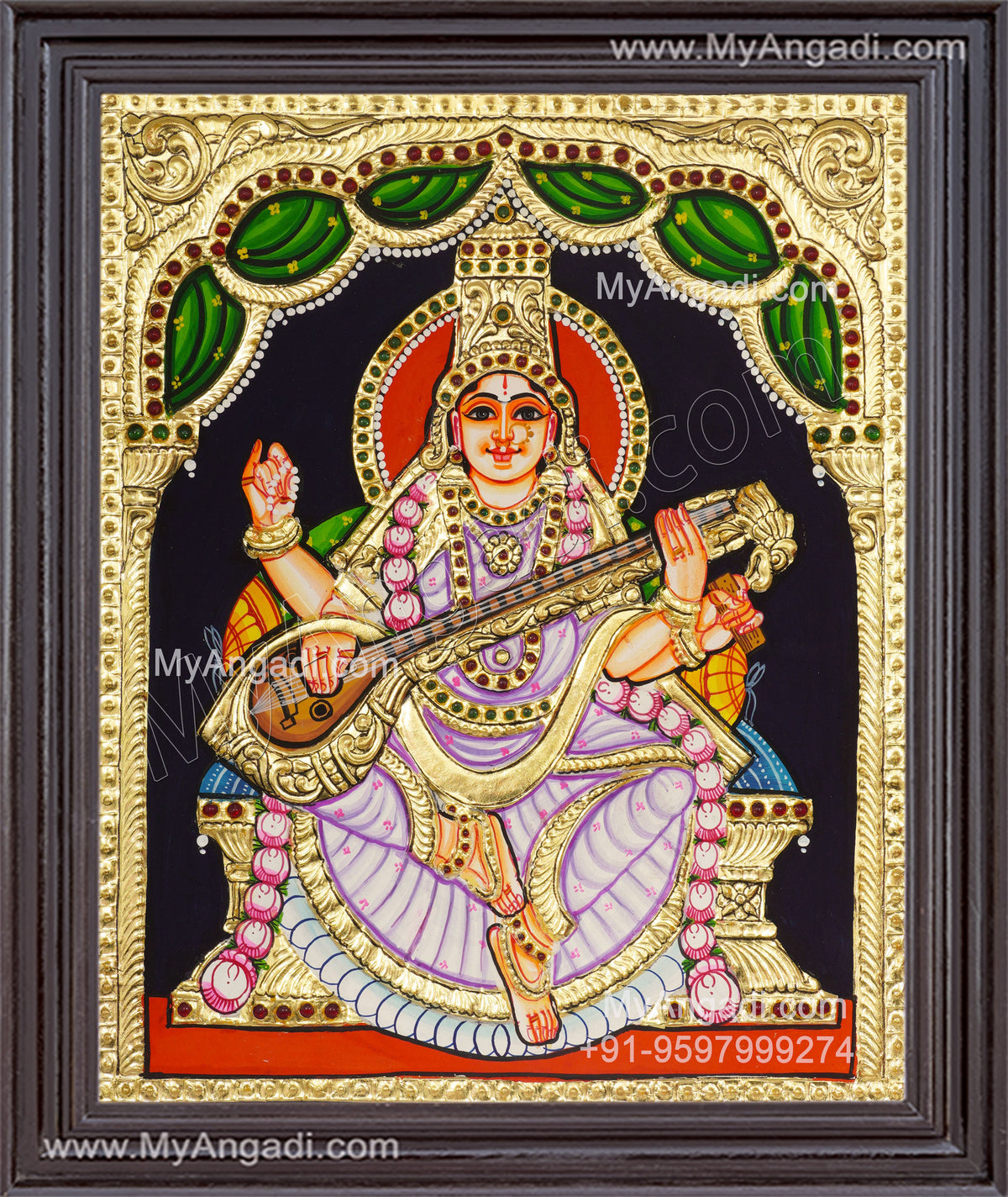 Saraswathi Tanjore Painting