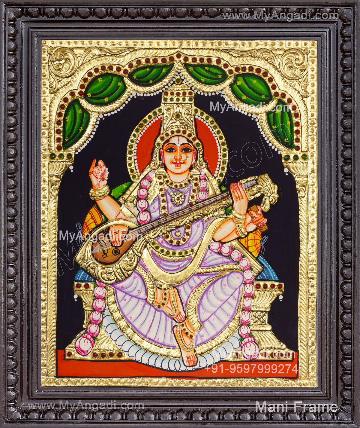 Saraswathi Tanjore Painting