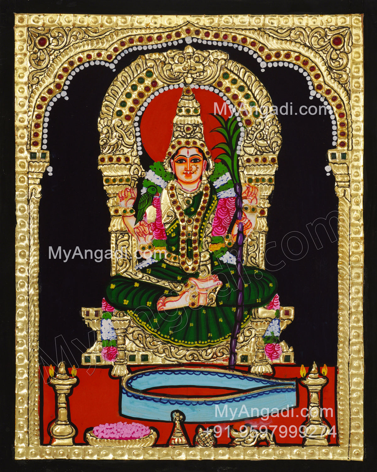 Lalitha Devi Tanjore Painting